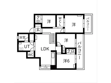 ライオンズマンション覚王山第2(3SLDK/5階)の間取り写真