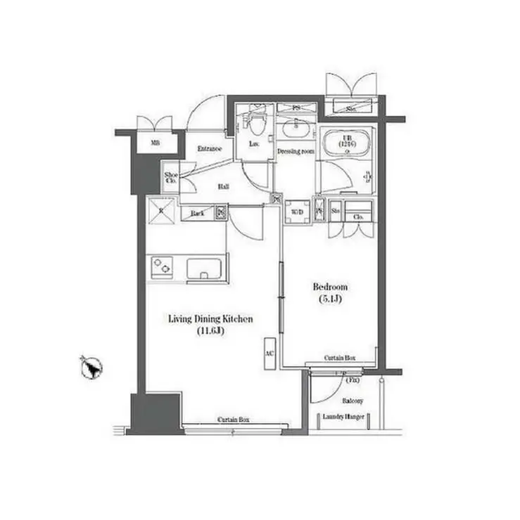 コンフォリア日本橋 9階階 間取り
