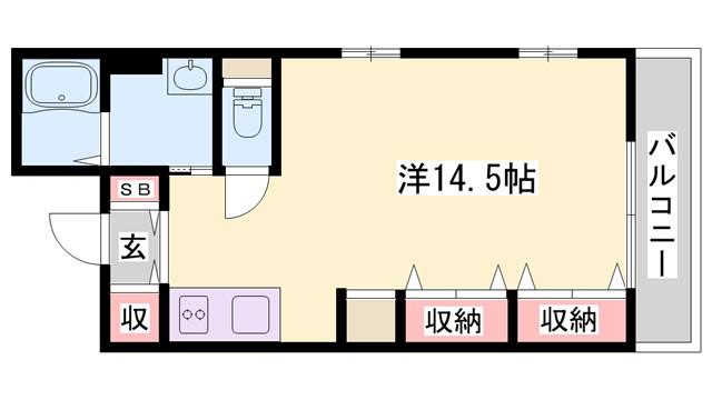 プリムローズII番館(ワンルーム/1階)の間取り写真