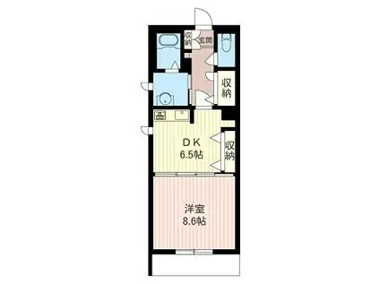 メゾン北品川(1DK/1階)の間取り写真