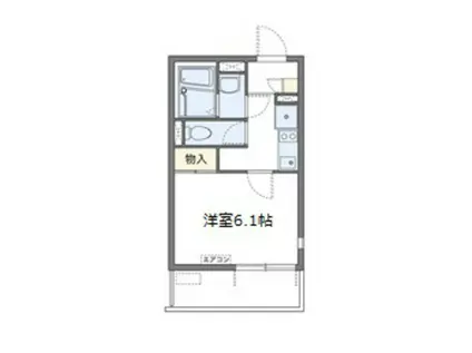 レオネクストM&H II(1K/1階)の間取り写真