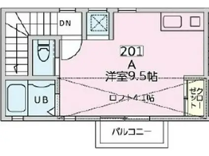 FIT北新宿(ワンルーム/2階)の間取り写真