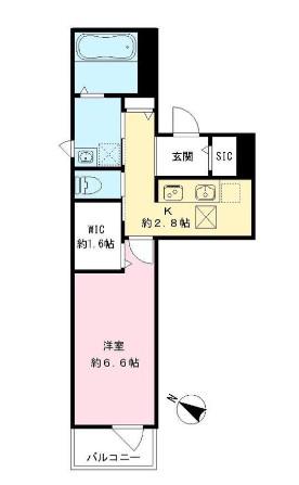 LUMORA玉南 玉南ビル(1K/1階)の間取り写真