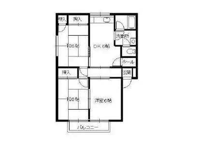 ハイツ イド(3DK/1階)の間取り写真