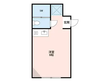 エムズ東船橋(ワンルーム/1階)の間取り写真