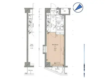 アクア・アルテシモ・コンコルディア(1K/4階)の間取り写真