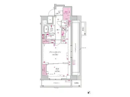 ベルシード西巣鴨(1LDK/15階)の間取り写真