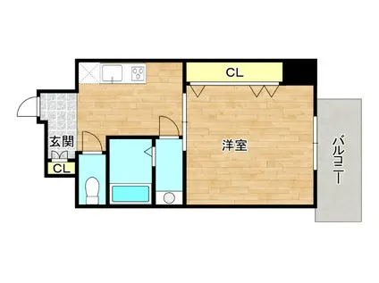 CLASS HILLS 新深江(1K/2階)の間取り写真