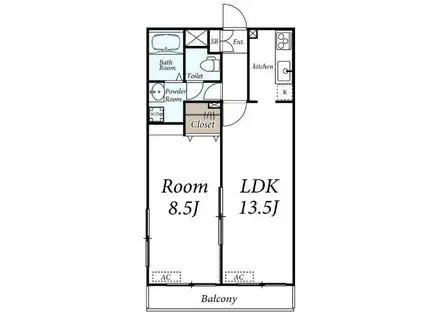 リブリ・ソナーレ(1LDK/1階)の間取り写真