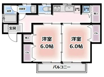 後藤ビル(2K/4階)の間取り写真
