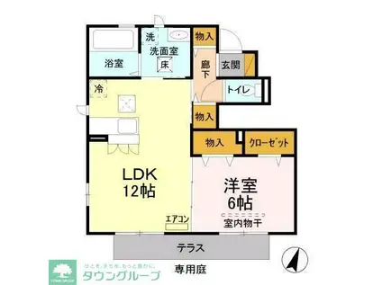サニーモール参番館(1LDK/1階)の間取り写真