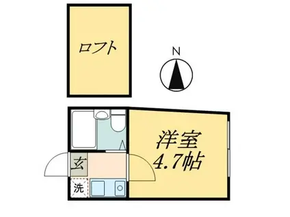 エルプレミア亀有(1LDK/1階)の間取り写真