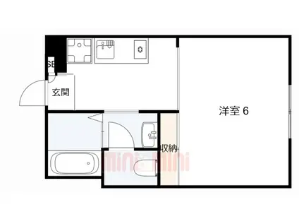 ジュネス名谷(ワンルーム/2階)の間取り写真