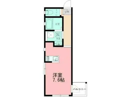 ボレロ橋本(ワンルーム/1階)の間取り写真