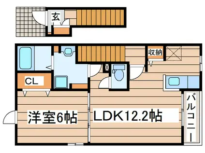 プリマヴェーラ(1LDK/2階)の間取り写真