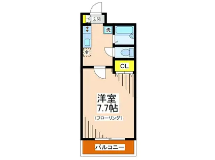 コート南烏山(1K/3階)の間取り写真