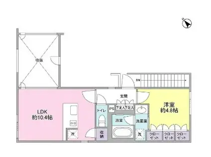 レグノ・コラージュ(1LDK/2階)の間取り写真