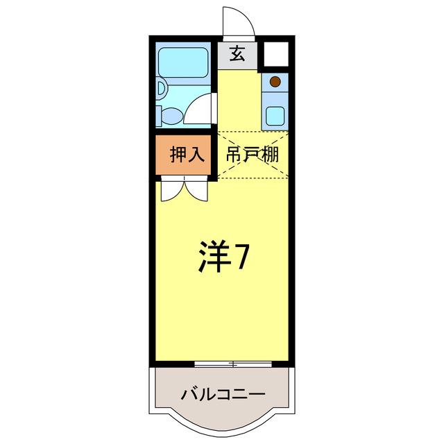 アーバンハイム(ワンルーム/5階)の間取り写真