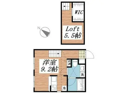 PRINCIPESSA ACQUA(ワンルーム/1階)の間取り写真