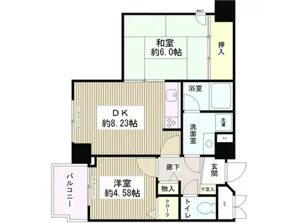 マハール駒込(2DK/3階)の間取り写真