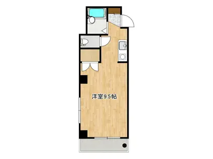 ユニテック島崎(ワンルーム/3階)の間取り写真