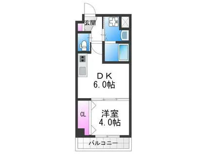テラ山之内II(1LDK/3階)の間取り写真