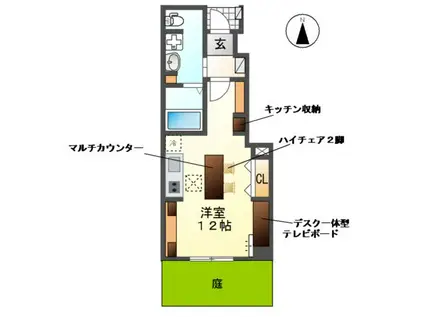 清須市助七2丁目アパート(ワンルーム/1階)の間取り写真