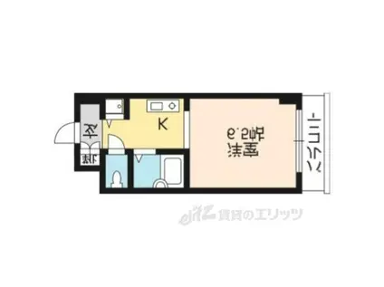 パインフィールド上賀茂(ワンルーム/3階)の間取り写真