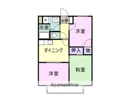パーク20(3DK/1階)の間取り写真