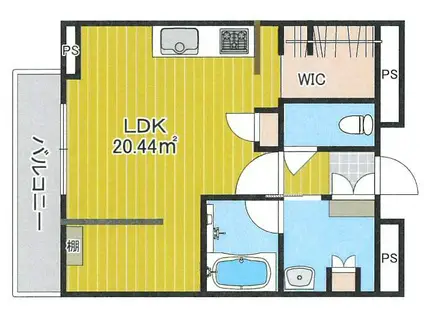 GOODEN大熊(ワンルーム/1階)の間取り写真