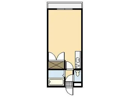 ハウス21(ワンルーム/3階)の間取り写真