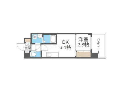 コンフォリア・リヴ淡路町一丁(1DK/9階)の間取り写真