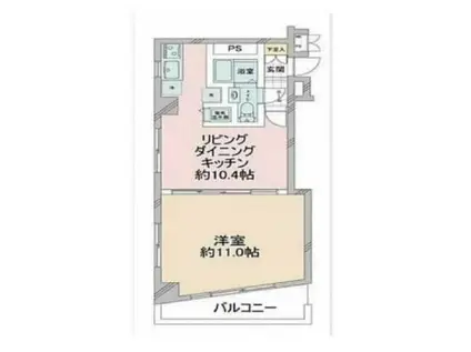 サンハイム永田町(1DK/2階)の間取り写真