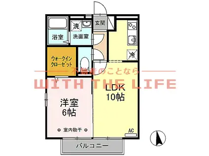 コルリス(1LDK/1階)の間取り写真