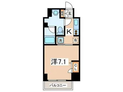 レジディア新横浜(1K/4階)の間取り写真