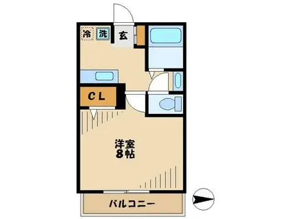 アイランドメゾン(1K/1階)の間取り写真