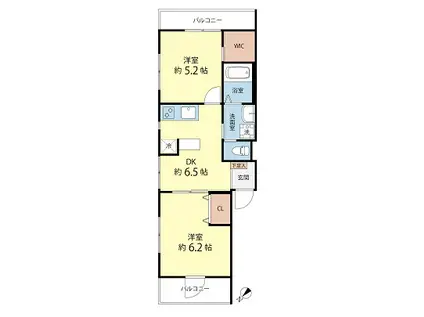 リジョイス(2DK/3階)の間取り写真