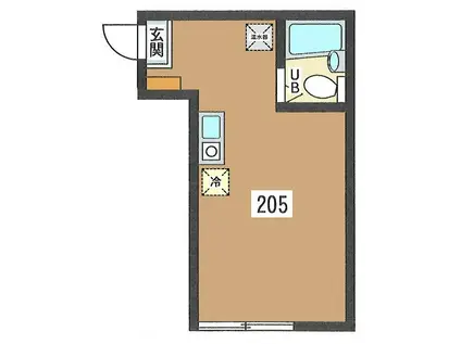 パールハイム原町(ワンルーム/2階)の間取り写真