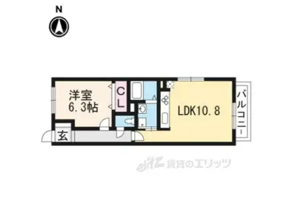 マントヴァーニ(1LDK/2階)の間取り写真