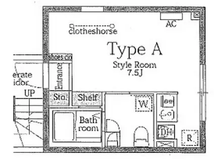 スエルテ竜泉(ワンルーム/5階)の間取り写真