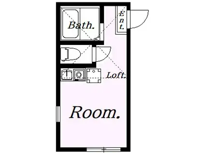 ユナイト四谷フォンターナ(ワンルーム/2階)の間取り写真