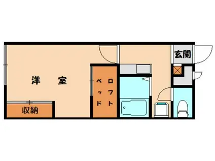 レオパレスCHARMANT(1K/1階)の間取り写真