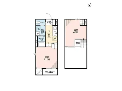 ROOMIKEDA(1LK/1階)の間取り写真