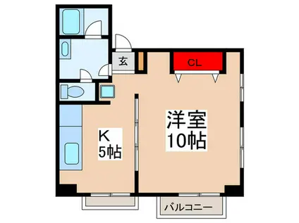 THE COURT 静(1K/4階)の間取り写真