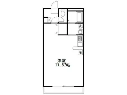 クレール(ワンルーム/3階)の間取り写真