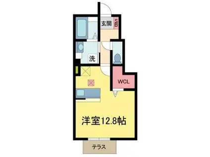 MANOIRII(ワンルーム/1階)の間取り写真