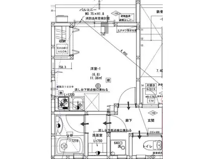 蒲田1丁目AP(ワンルーム/1階)の間取り写真