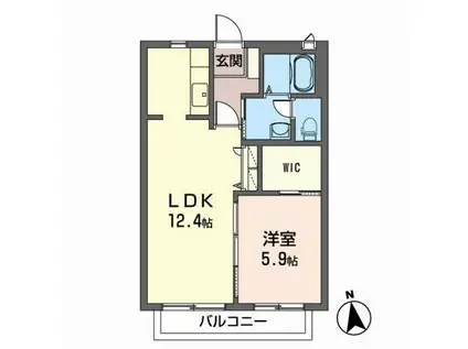 シャーメゾン・アゼリアII(1LDK/2階)の間取り写真