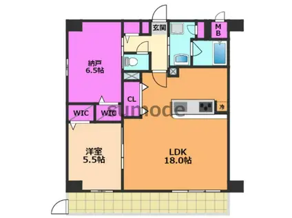 中条プレイス(2LDK/4階)の間取り写真