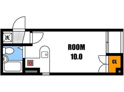 KUハウス(ワンルーム/3階)の間取り写真